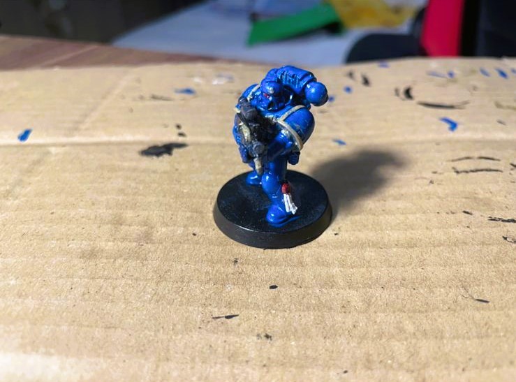 A picture of a painted warhammer figure